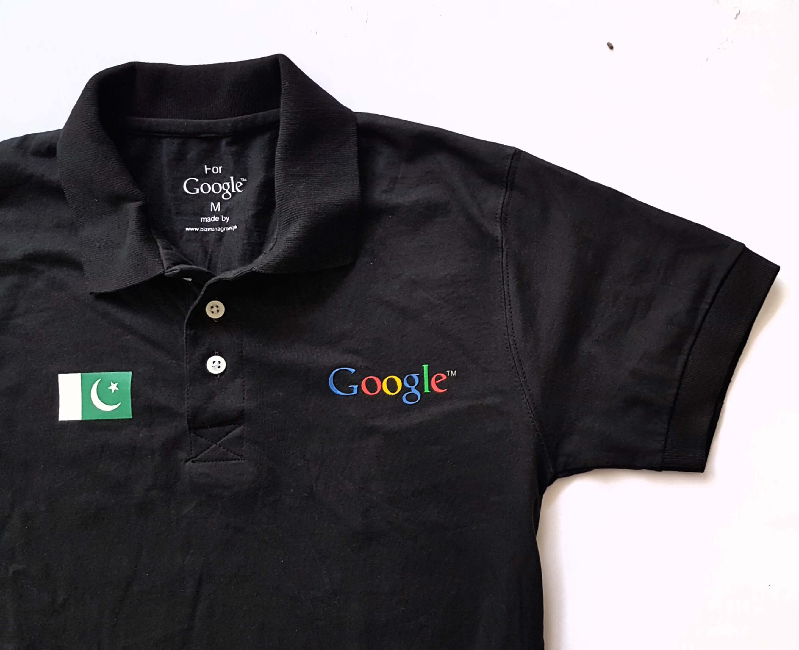 Google logo shop polo shirt